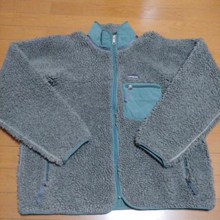 パタゴニア(patagonia)のPatagoniaパタゴニアクラシックレトロカーディガン(グレー×グリーン・L)(ブルゾン)