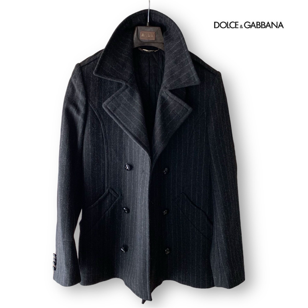 美品/Dolce & Gabbana/チャコールストライプ/ピーコートピーコート