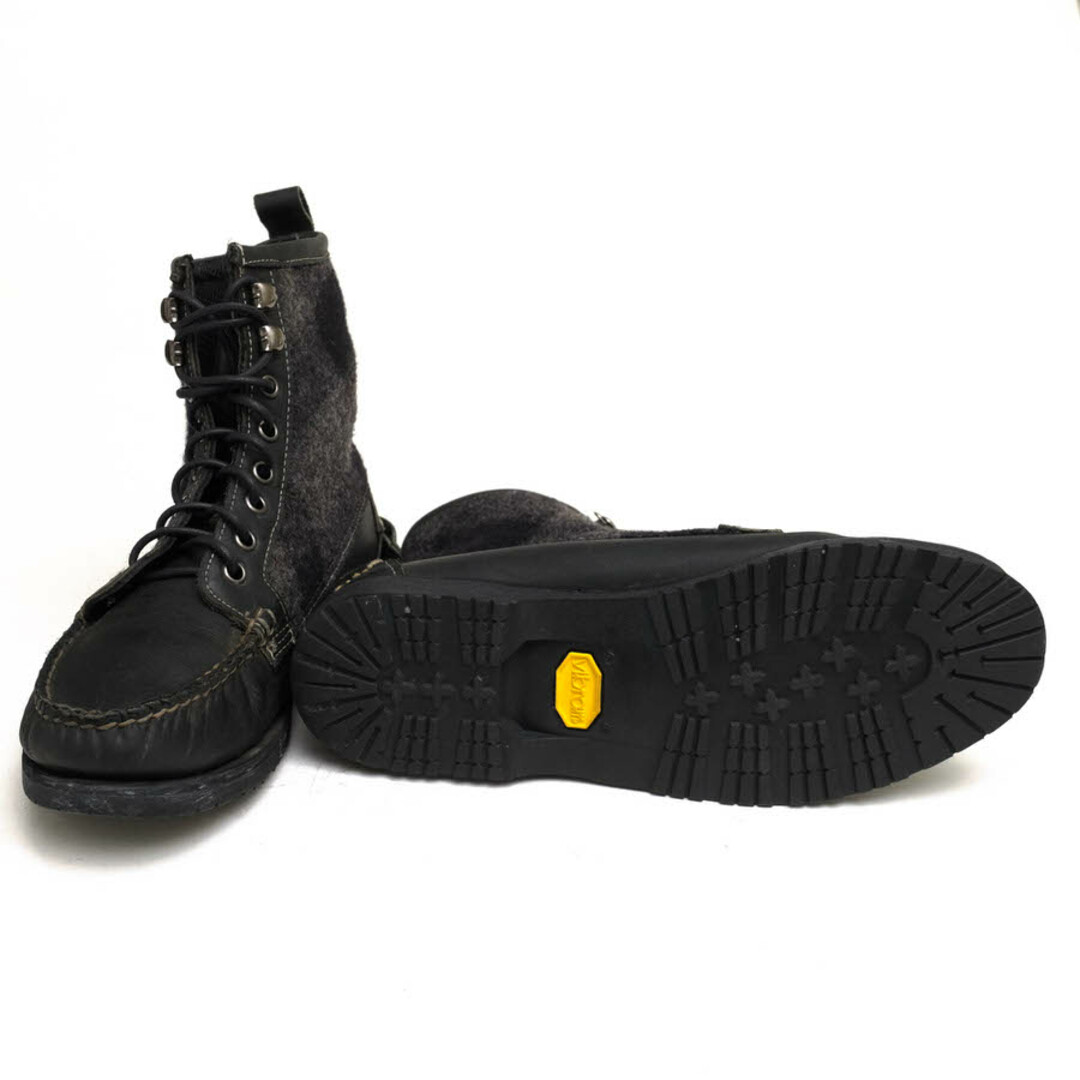 セバゴ／SEBAGO ワークブーツ シューズ 靴 メンズ 男性 男性用ウール 毛 レザー 革 ブラック 黒  OSMORE BOOT デッキシューズ モックトゥ Vibramソール メンズの靴/シューズ(ブーツ)の商品写真