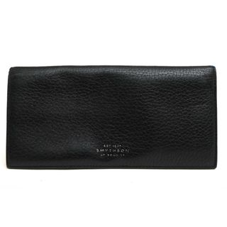 スマイソン(Smythson)のスマイソン／SMYTHSON 長財布 財布 ウォレット メンズ 男性 男性用レザー 革 本革 ブラック 黒  Burlington slim leather coat wallet バーリントン 小銭入れあり 二つ折り(長財布)