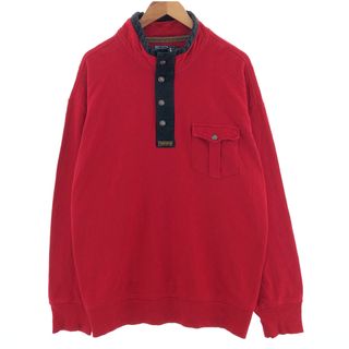 ラルフローレン(Ralph Lauren)の古着 ビッグサイズ ラルフローレン Ralph Lauren POLO by Ralph Lauren ハーフスナップ スウェットシャツ トレーナー メンズXXXL /eaa380432(スウェット)