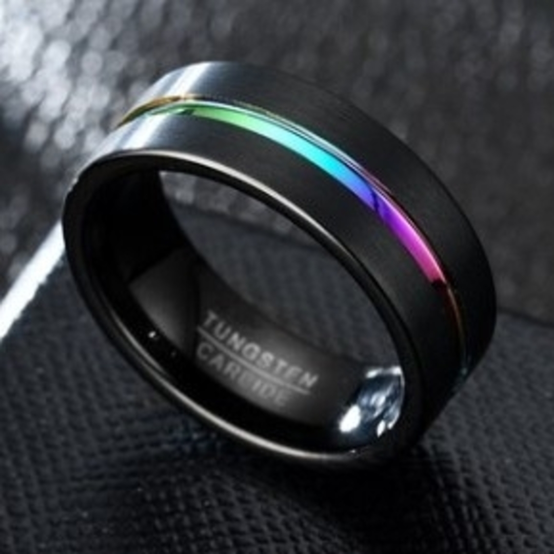 【R162】リング メンズ ブラック アクセサリー おしゃれ 指輪 17号 メンズのアクセサリー(リング(指輪))の商品写真