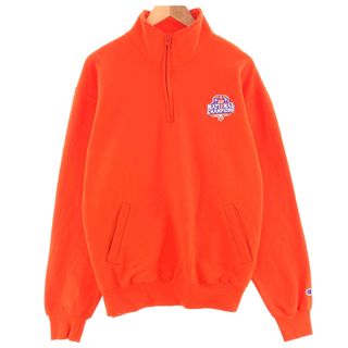 チャンピオン(Champion)の古着 チャンピオン Champion ECO カレッジ ハーフジップスウェットシャツ トレーナー メンズXL /eaa380439(スウェット)