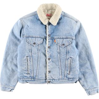 リーバイス(Levi's)の古着 70年代 リーバイス Levi's ランチコート デニムボアジャケット USA製 メンズL ヴィンテージ /eaa409899(Gジャン/デニムジャケット)