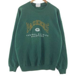 リー(Lee)の古着 90年代 リー Lee NFL GREEN BAY PACKERS グリーンベイパッカーズ スウェットシャツ トレーナー USA製 メンズXL ヴィンテージ /taa002985(スウェット)