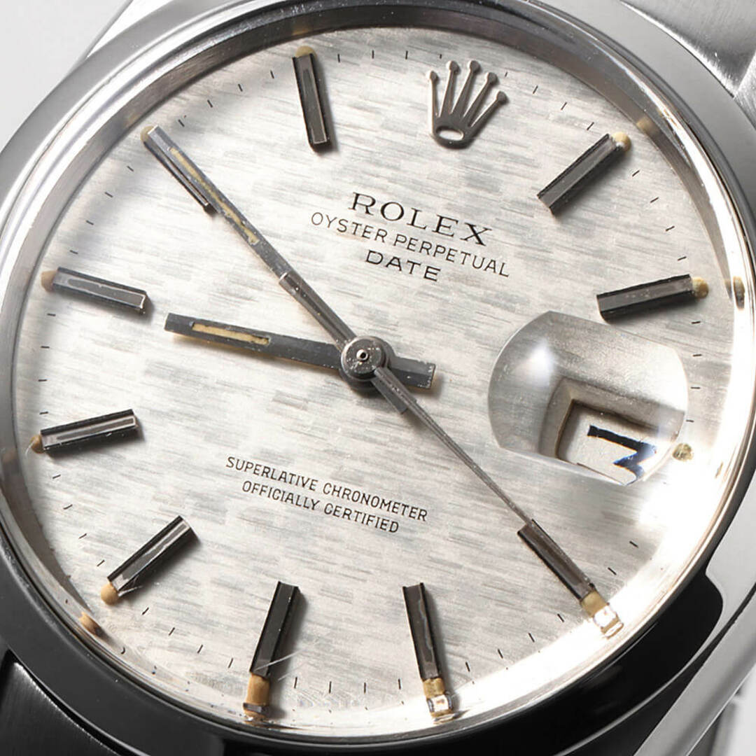 ROLEX(ロレックス)のロレックス オイスターパーペチュアル デイト 1500 シルバー バー 横モザイクダイアル 24番 メンズ アンティーク 腕時計 メンズの時計(腕時計(アナログ))の商品写真