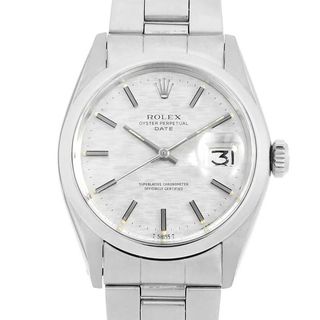 ロレックス(ROLEX)のロレックス オイスターパーペチュアル デイト 1500 シルバー バー 横モザイクダイアル 24番 メンズ アンティーク 腕時計(腕時計(アナログ))