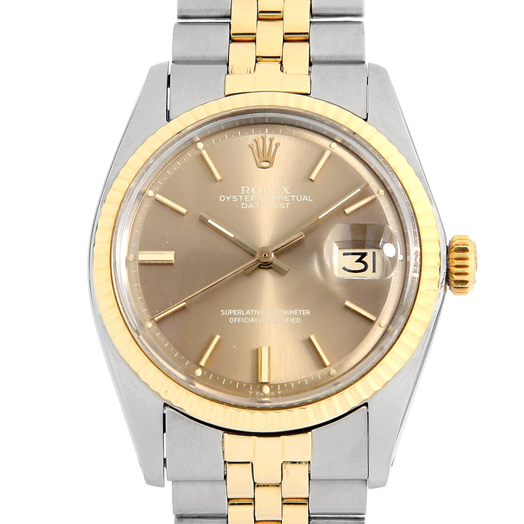 ROLEX(ロレックス)のロレックス デイトジャスト 1601 ブラウン ゴーストダイアル バー 33番 33番 メンズ アンティーク 腕時計 メンズの時計(腕時計(アナログ))の商品写真