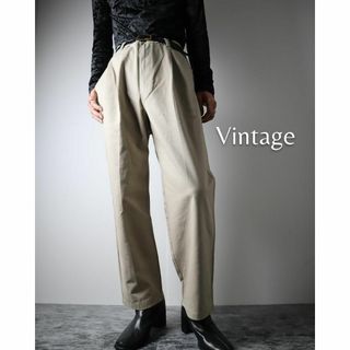 アートヴィンテージ(ART VINTAGE)の【vintage】2タック ワイド チノパン コットンパンツ アイボリー W34(チノパン)