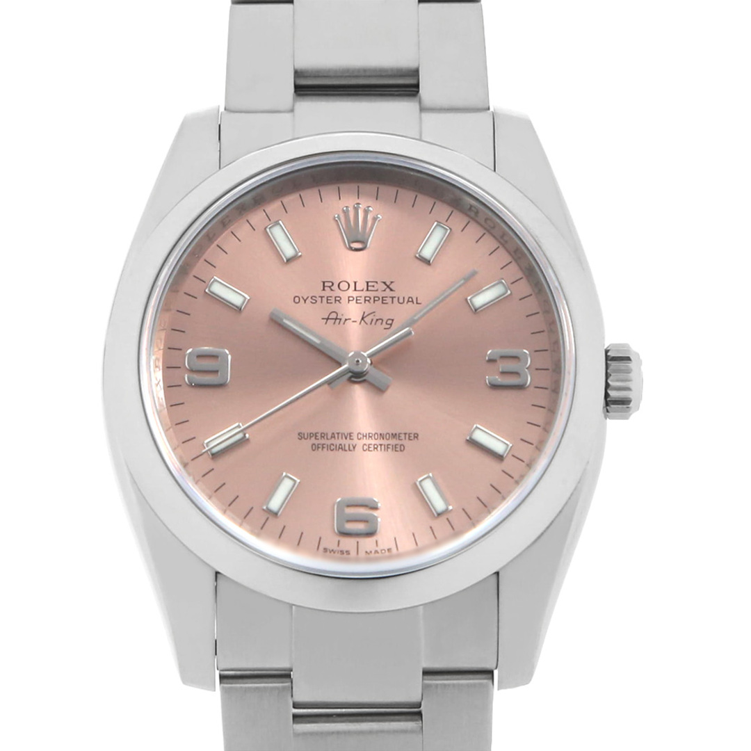 ROLEX(ロレックス)のロレックス エアキング 114200 ピンク 369ホワイトバー M番 メンズ 中古 腕時計 メンズの時計(腕時計(アナログ))の商品写真
