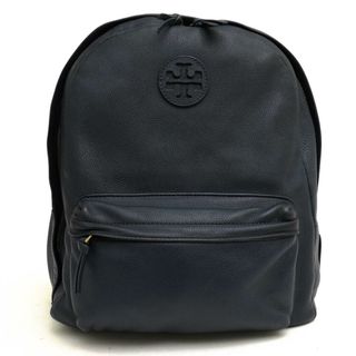 トリーバーチ(Tory Burch)のトリーバーチ／TORY BURCH リュック バッグ バックパック レディース 女性 女性用レザー 革 本革 ネイビー 紺  40850 Zip Around Pebbled Leather Backpack デイパック シボ革 シュリンクレザー(リュック/バックパック)