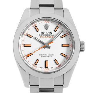 ロレックス(ROLEX)のロレックス ミルガウス 116400 ホワイト V番 メンズ 中古(腕時計(アナログ))