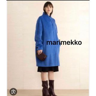 マリメッコ(marimekko)の専用マリメッコ コート ウール モリスmollisブルー marimekko(ロングコート)