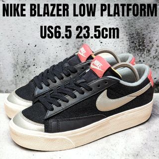 ナイキ(NIKE)のNIKE ナイキ BLAZER LOW 厚底 ブレーザー 23.5cm ブラック(スニーカー)