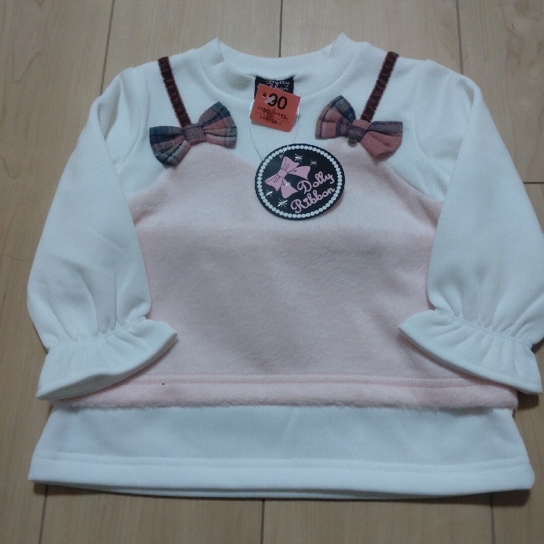 ドーリーリボン　トレーナー キッズ/ベビー/マタニティのキッズ服女の子用(90cm~)(Tシャツ/カットソー)の商品写真