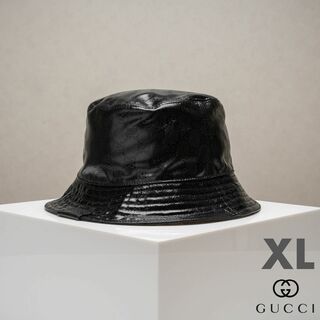 Gucci - グッチ バケットハット 帽子 Sサイズ カーフスキン レザー 