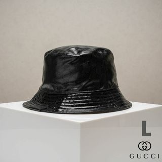 グッチ(Gucci)の新品 GUCCI GG クリスタル バケットハット L(ハット)