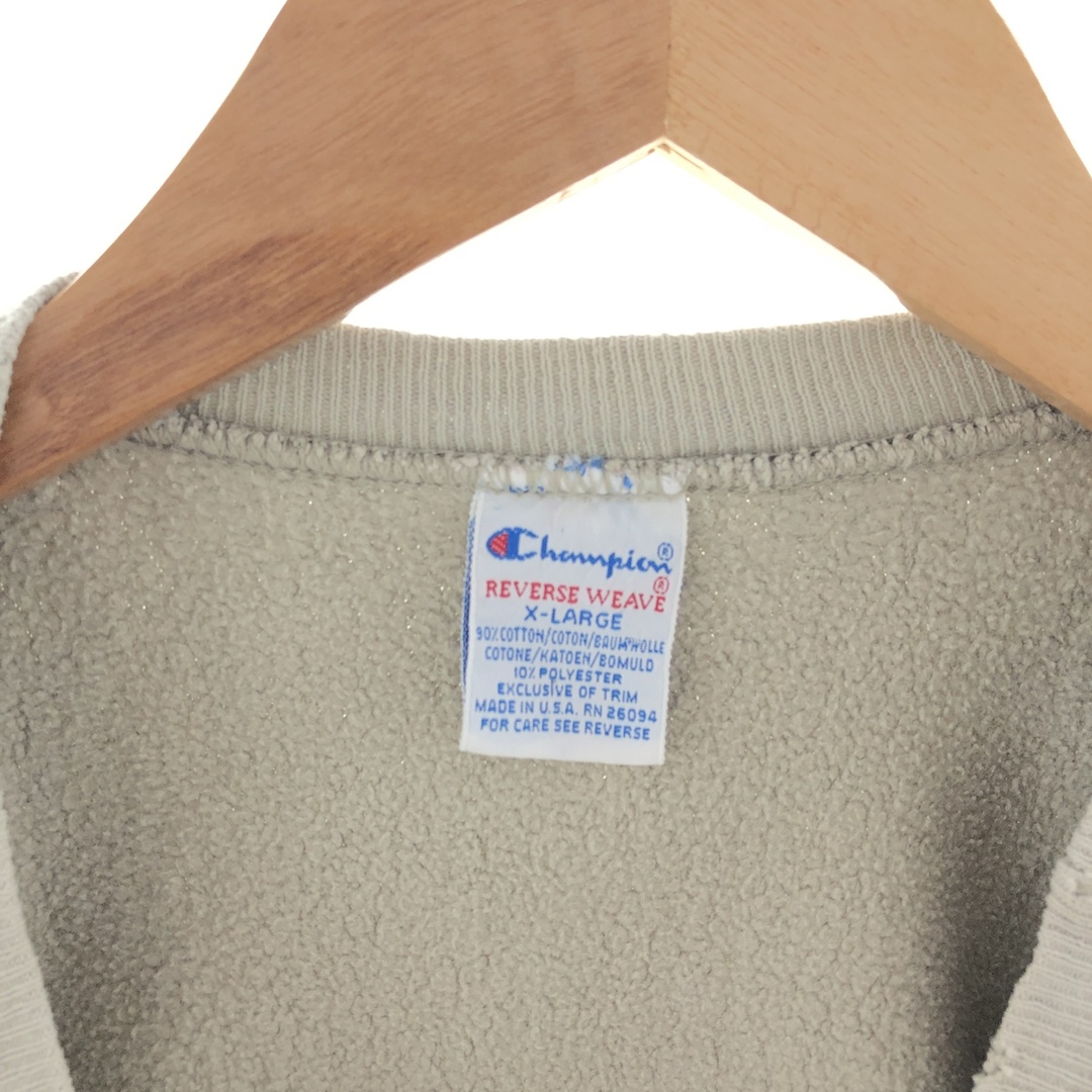 Champion(チャンピオン)の古着 90年代 チャンピオン Champion REVERSE WEAVE リバースウィーブ 刺繍タグ 3連プリント カレッジスウェットシャツ トレーナー USA製 メンズXL ヴィンテージ /eaa381078 メンズのトップス(スウェット)の商品写真