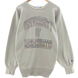 チャンピオン(Champion)の古着 90年代 チャンピオン Champion REVERSE WEAVE リバースウィーブ 刺繍タグ 3連プリント カレッジスウェットシャツ トレーナー USA製 メンズXL ヴィンテージ /eaa381078(スウェット)