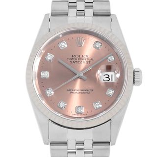 ロレックス(ROLEX)のロレックス デイトジャスト 10Pダイヤ 16234G ピンク 5列 ジュビリーブレス P番 メンズ 中古(腕時計(アナログ))