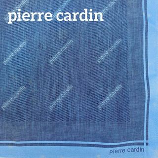 ピエールカルダン(pierre cardin)の★ピエールカルダン★ ハンカチ メンズ ロゴ ペールブルー グレー(ハンカチ/ポケットチーフ)