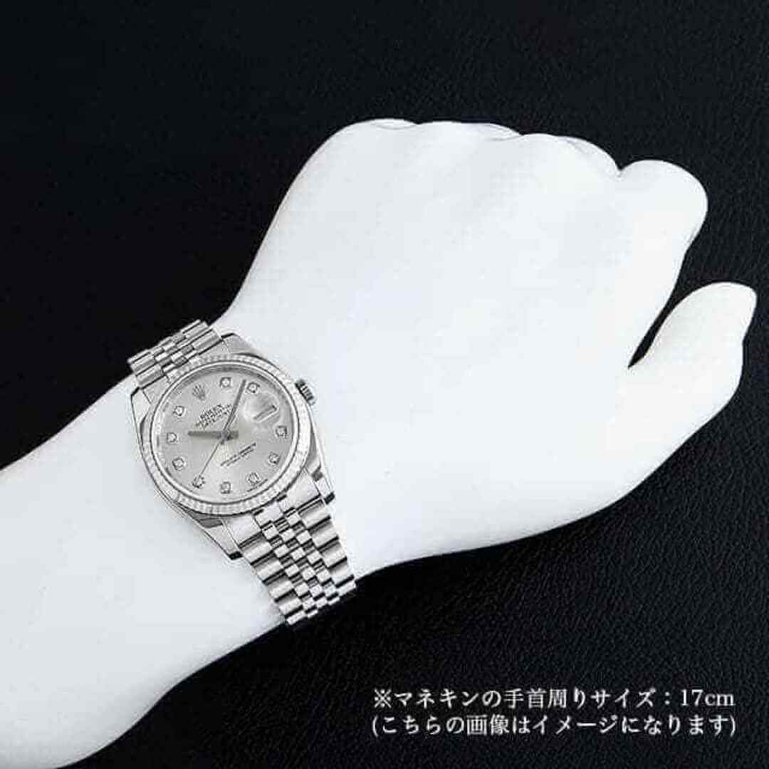 ROLEX(ロレックス)のロレックス デイトジャスト 10Pダイヤ 16234G シルバー A番 メンズ 中古 腕時計 メンズの時計(腕時計(アナログ))の商品写真
