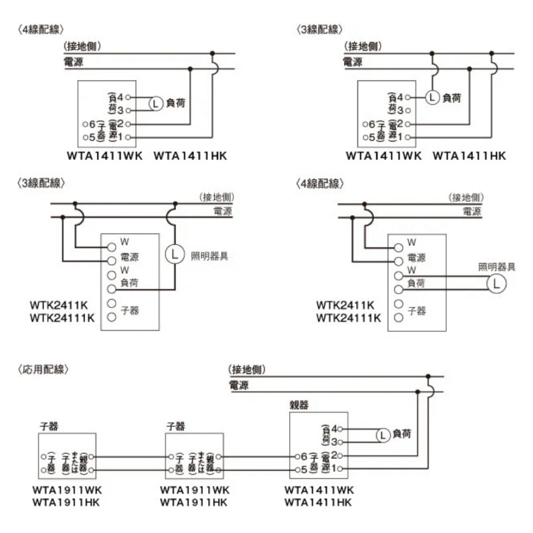 Panasonic(パナソニック)のWTA 14119W 壁取付　熱線センサ付自動スイッチ インテリア/住まい/日用品のライト/照明/LED(その他)の商品写真