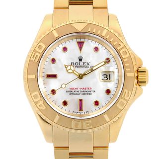 ロレックス(ROLEX)のロレックス ヨットマスター 11Pルビー 16628NGR ホワイトシェル U番 メンズ 中古 腕時計(腕時計(アナログ))