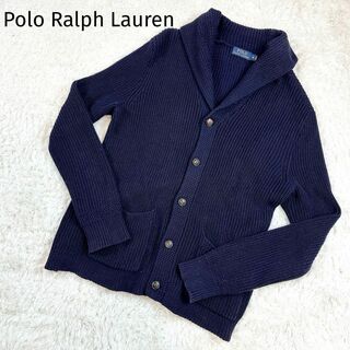 ポロラルフローレン(POLO RALPH LAUREN)のPolo Ralph Lauren ショールカラー カーディガン ネイビー M(カーディガン)