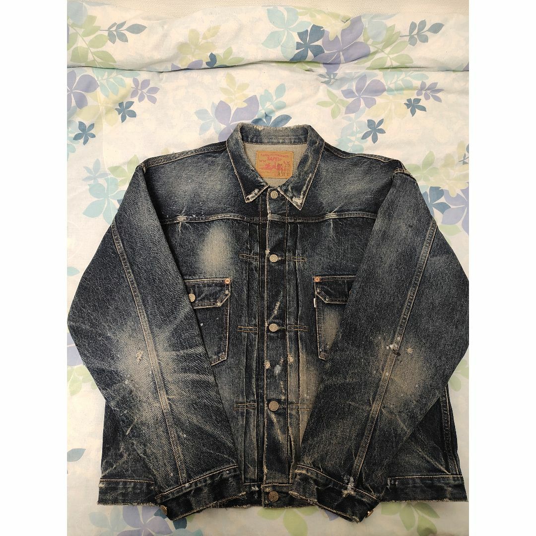 SAPEur® VINTAGE DAMAGE DENIM JACKET 1st メンズのジャケット/アウター(Gジャン/デニムジャケット)の商品写真