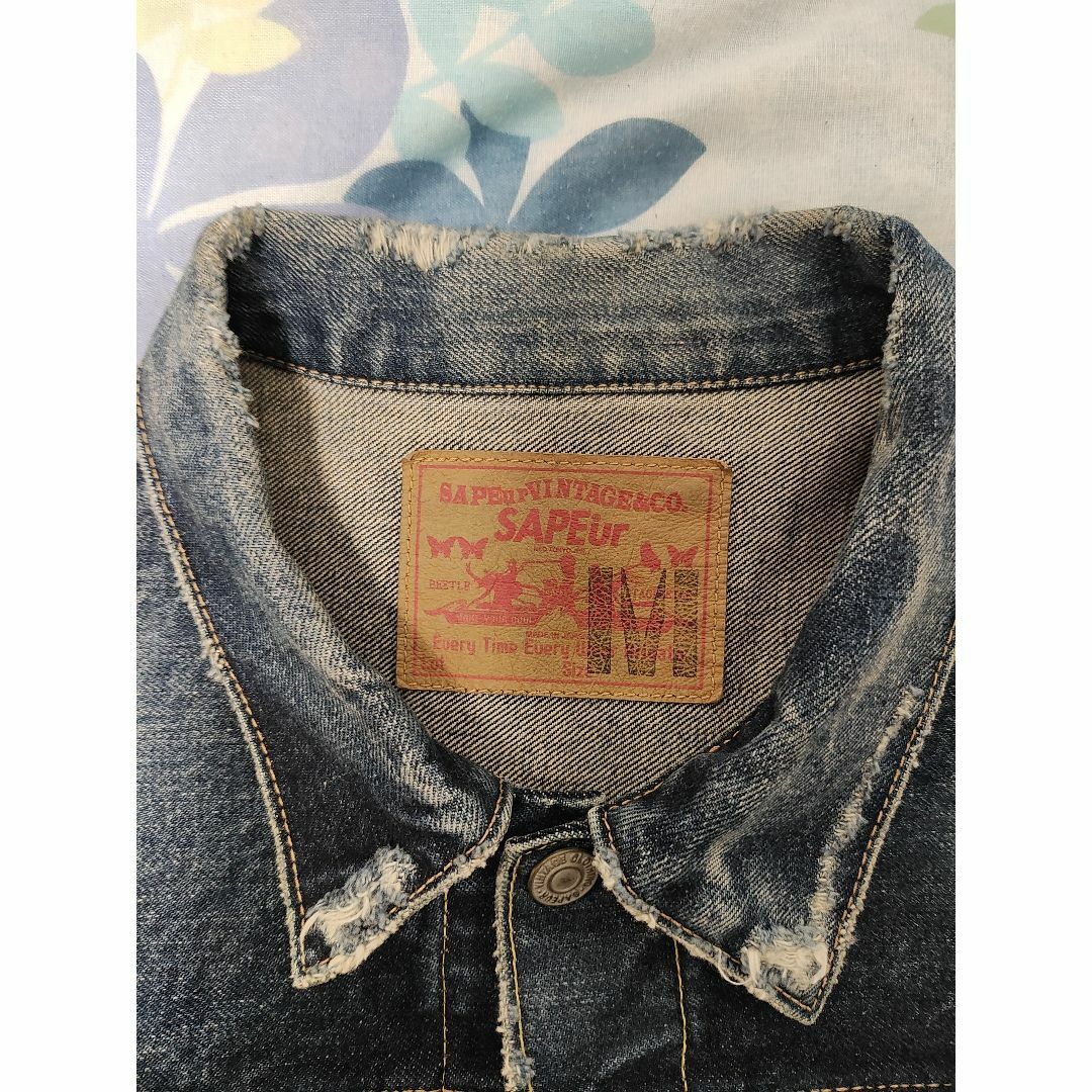 SAPEur® VINTAGE DAMAGE DENIM JACKET 1st メンズのジャケット/アウター(Gジャン/デニムジャケット)の商品写真