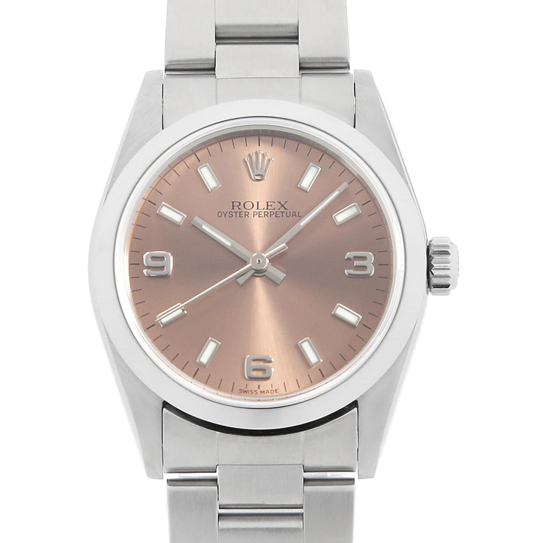 ROLEX(ロレックス)のロレックス オイスターパーペチュアル 77080 ピンク 369ホワイトバー K番 ボーイズ(ユニセックス) 中古 腕時計 メンズの時計(腕時計(アナログ))の商品写真