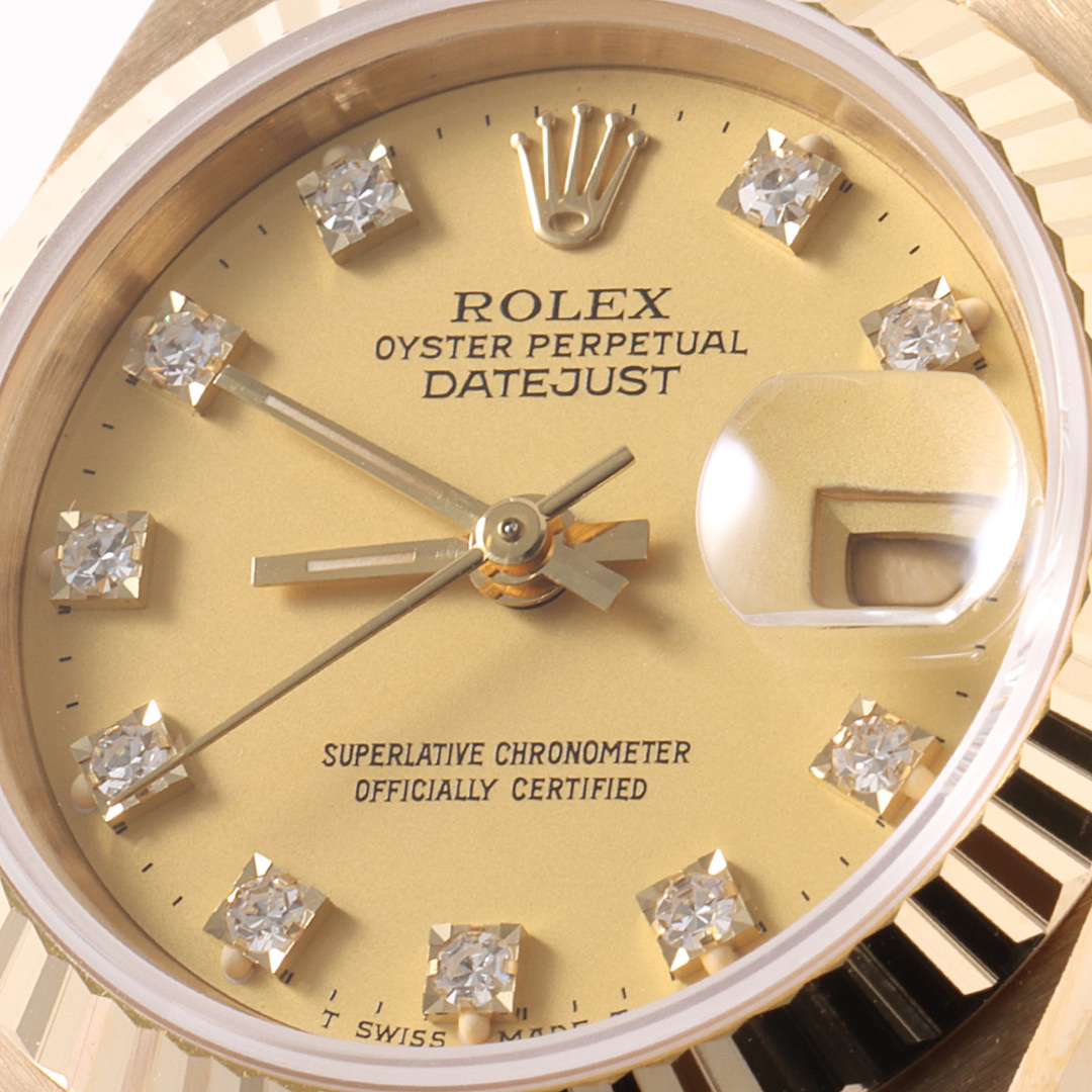 ROLEX(ロレックス)のロレックス デイトジャスト 69178G シャンパン 95番 レディース 中古 腕時計 レディースのファッション小物(腕時計)の商品写真