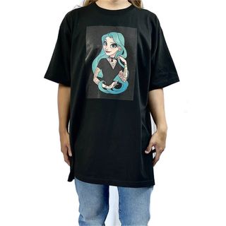 新品 塔の上のラプンツェル プリンセス グリーンヘア タトゥー ロック Tシャツ(Tシャツ/カットソー(半袖/袖なし))