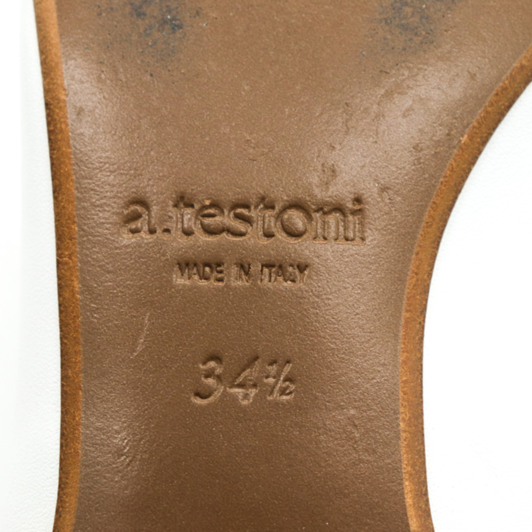 a.testoni(アテストーニ)のア・テストーニ パンプス フラットシューズ イタリア製 ブランド 靴 レディース 34.5サイズ ホワイト a.testoni レディースの靴/シューズ(ハイヒール/パンプス)の商品写真