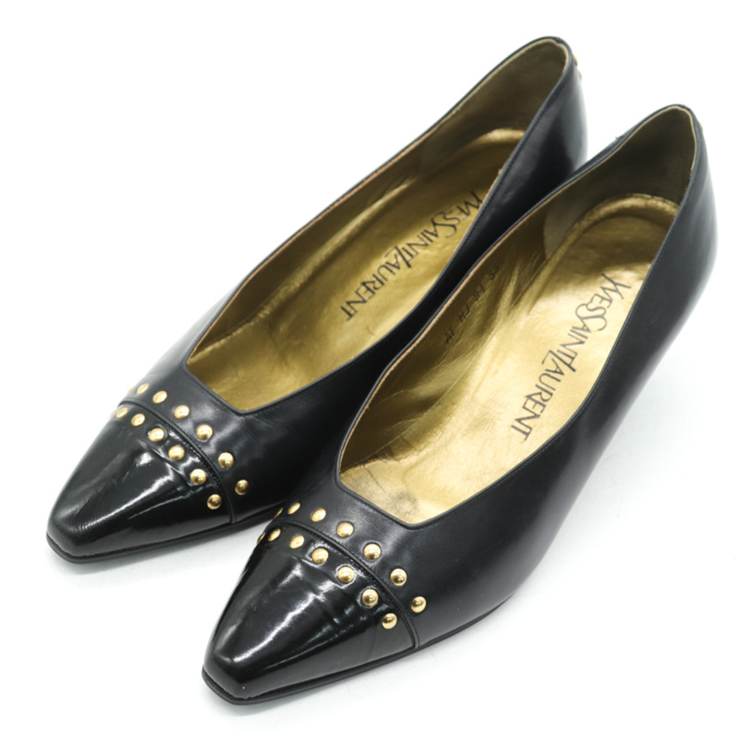 SAINT LAURENT - イヴ・サンローラン パンプス スタッズ レザー SAINT LAURENT - イヴ・サンローラン パンプス スタッズ レザー
