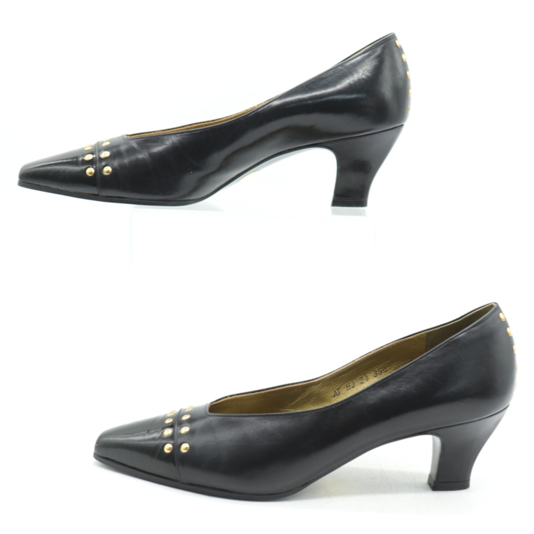 SAINT LAURENT - イヴ・サンローラン パンプス スタッズ レザー SAINT LAURENT - イヴ・サンローラン パンプス スタッズ レザー