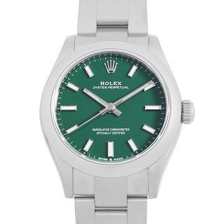 ロレックス(ROLEX)のロレックス オイスターパーペチュアル31 277200 グリーン ホワイトバー ランダム番 レディース 中古 腕時計(腕時計)