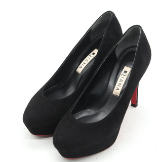 ダイアナ(DIANA)のダイアナ パンプス スエード 厚底 ハイヒール 日本製 ブランド シューズ 靴 黒 レディース 22cmサイズ ブラック DIANA(ハイヒール/パンプス)