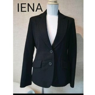 イエナ(IENA)のIENA　テーラードジャケット　黒　レディース　無地　S 位　面接　ジャケット(テーラードジャケット)