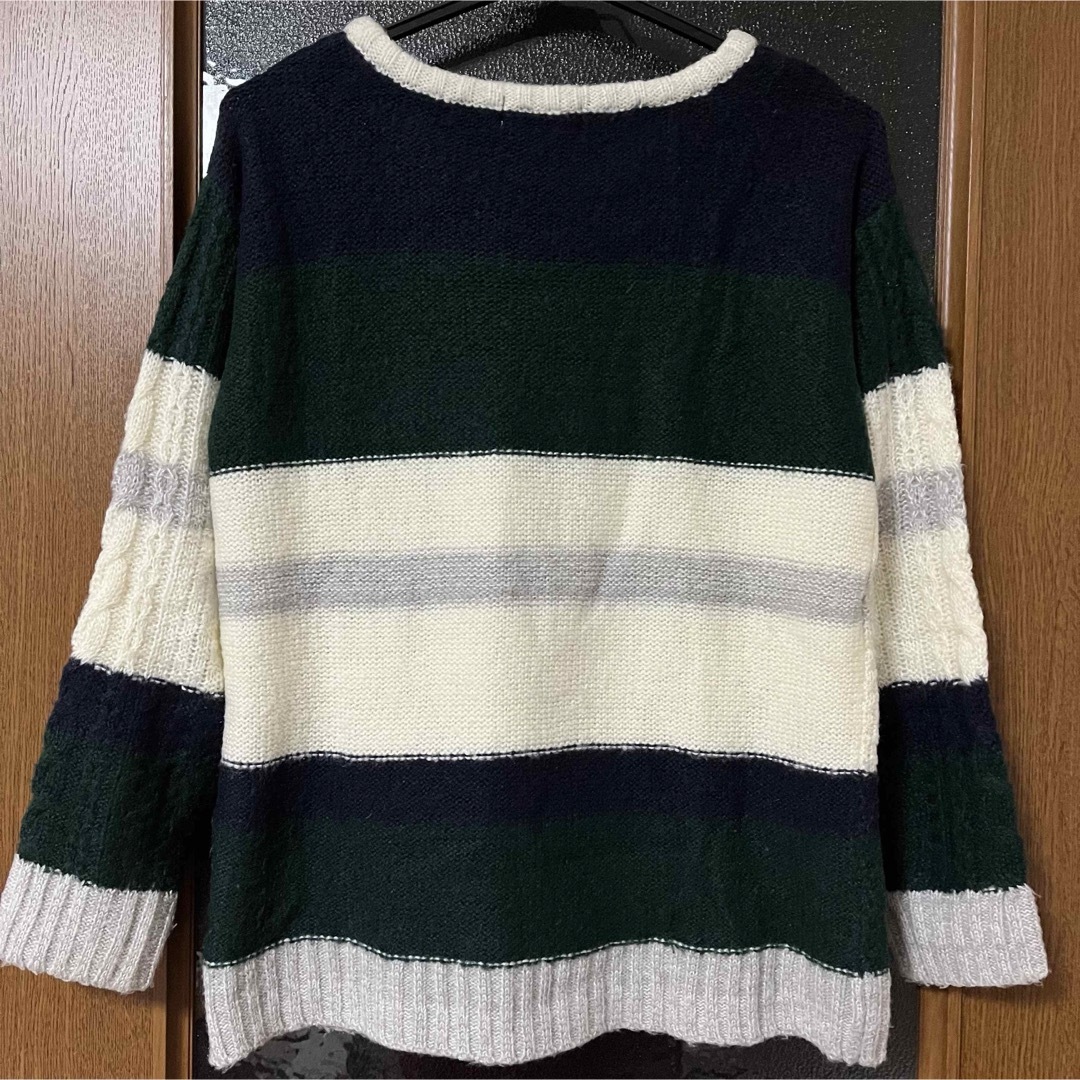 natural couture(ナチュラルクチュール)のnatural couture NICE CLAUP ニット セーター　ボーダー レディースのトップス(ニット/セーター)の商品写真