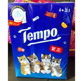 香港限定Tempo mofusand ティッシュ モフサンド ネコちゃん 8個(キャラクターグッズ)