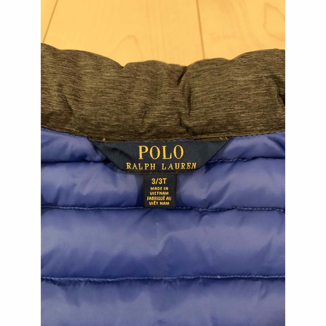 POLO RALPH LAUREN(ポロラルフローレン)の【美品】ポロ ラルフローレン ダウンジャケット グレー/ブルー 3T キッズ/ベビー/マタニティのキッズ服男の子用(90cm~)(ジャケット/上着)の商品写真