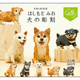 はしもとみお 犬の彫刻 全５種類 ミニフィギュア 新品 カプセルトイ(その他)