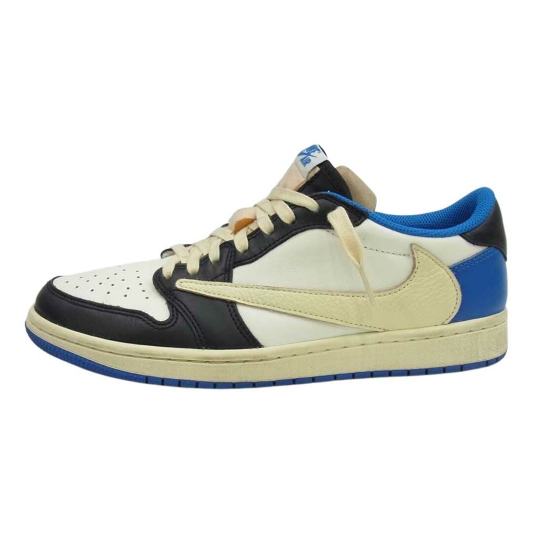 NIKE(ナイキ)のNIKE ナイキ スニーカー DM7866-140 × Travis Scott トラヴィススコット × Fragment フラグメント Air Jordan 1 Low OG SP Military Blue エアジョーダン ロー ミリタリー ブルー マルチカラー系 US8【中古】 メンズの靴/シューズ(スニーカー)の商品写真