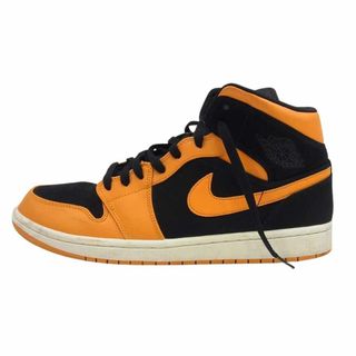 ナイキ(NIKE)のNIKE ナイキ スニーカー CZ0790-801 Air Jordan 1 Mid Black Orange Peel エアジョ－ダン ワン ハイ スエード オレンジ系 ブラック系 US11【中古】(スニーカー)