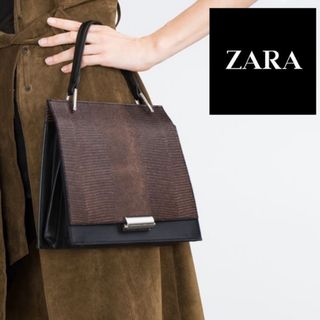 ザラ(ZARA)のZARA ザラ 2way バッグ ハンドバッグ ショルダーバッグ ブラウン (ショルダーバッグ)