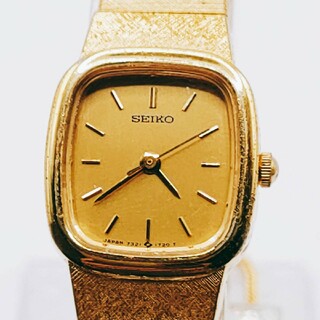 セイコー(SEIKO)の#188 SEIKO セイコー 7321-6060 腕時計 アナログ 3針 金色(腕時計)