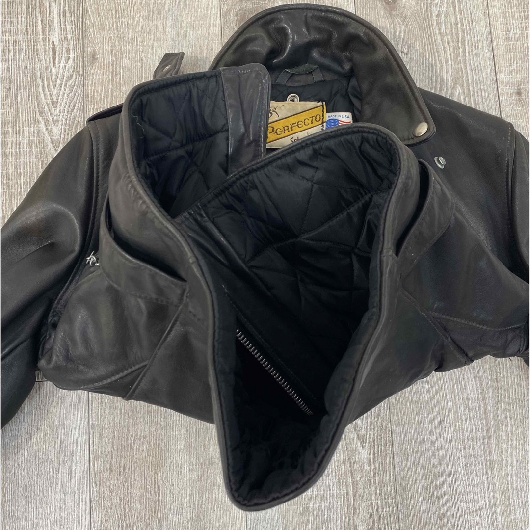 schott(ショット)の購入者様決定     Schott 牛タグ オリジナル 38 ブラック 80’s メンズのジャケット/アウター(レザージャケット)の商品写真