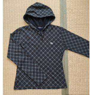 バーバリー(BURBERRY)のチェックパーカー　Ｌ(カットソー(長袖/七分))